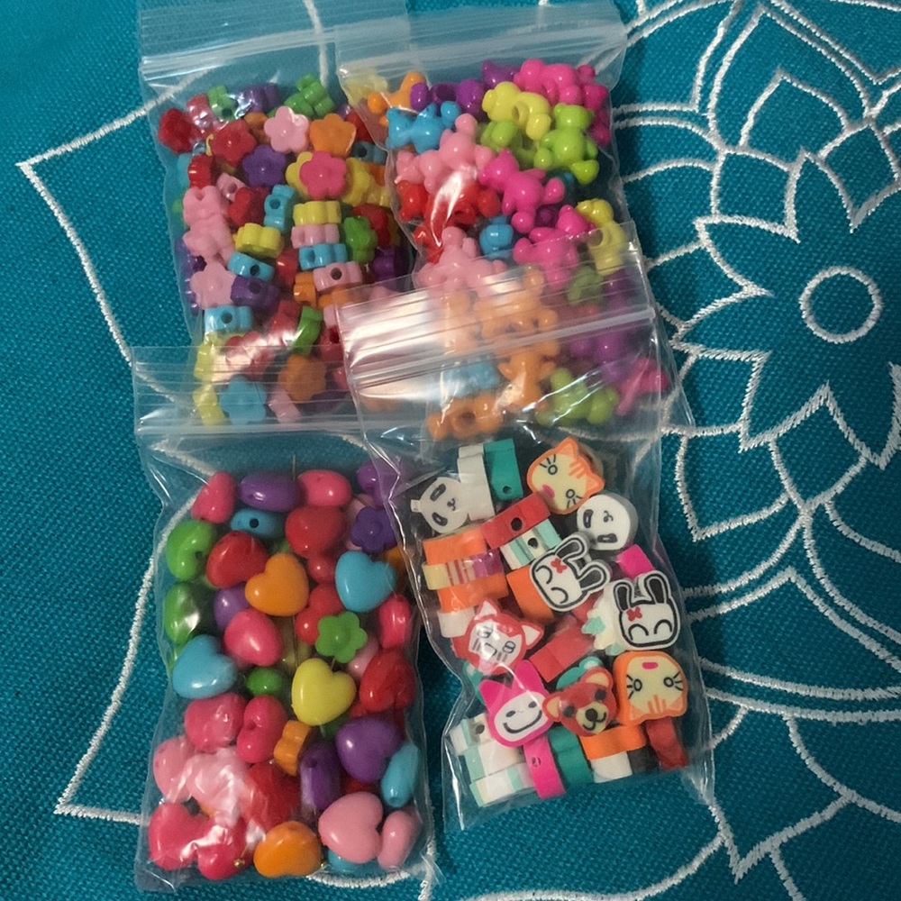 Colorful beads - 4 bags